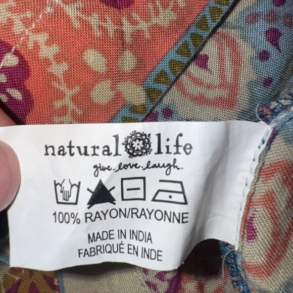 Natural Life Chelsea Wide Leg Jumpsuit Blue Floral Sleeveless Women Medium - Picture 9 of 9